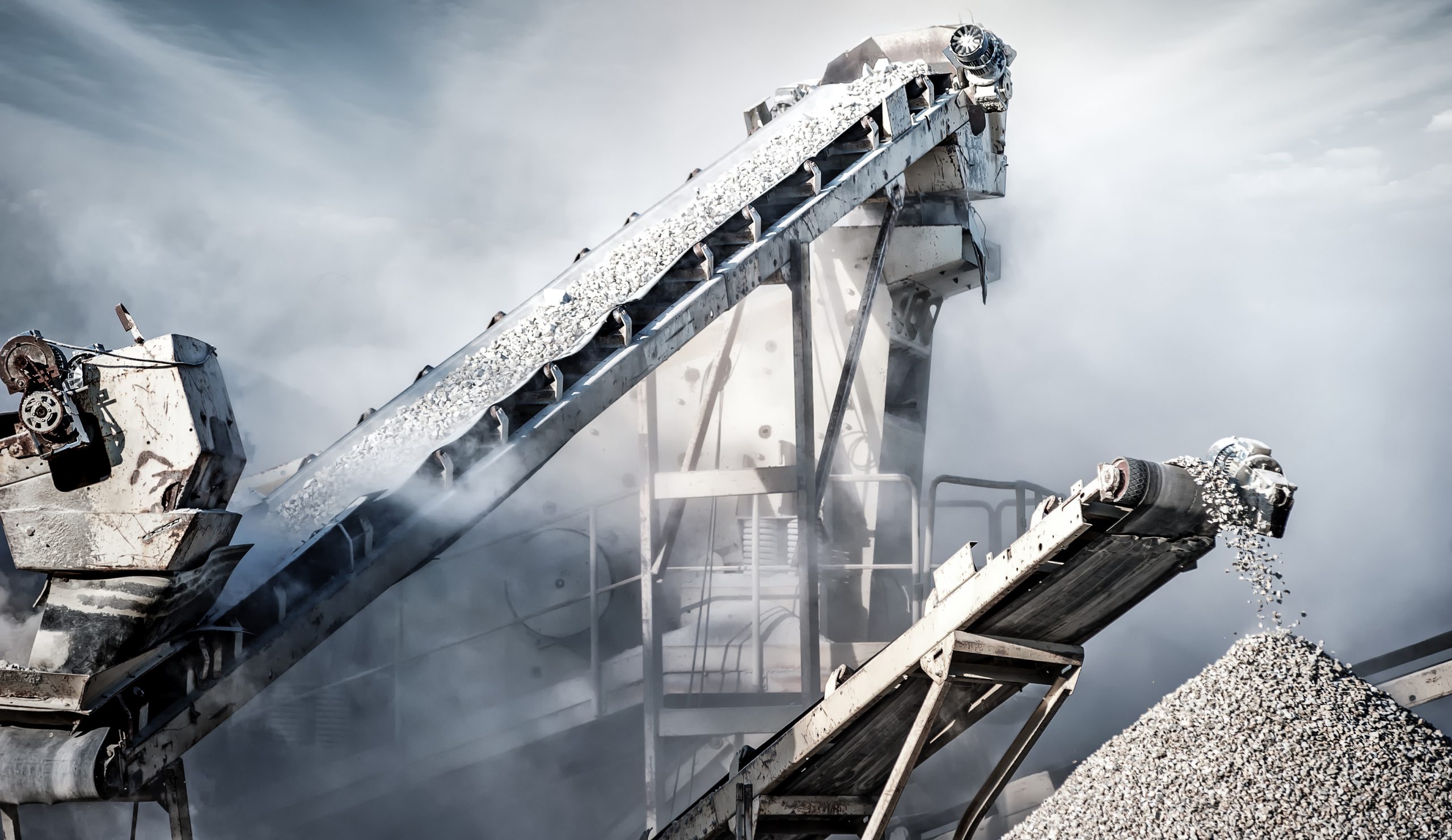 Vliegas, kalk, cement en zand