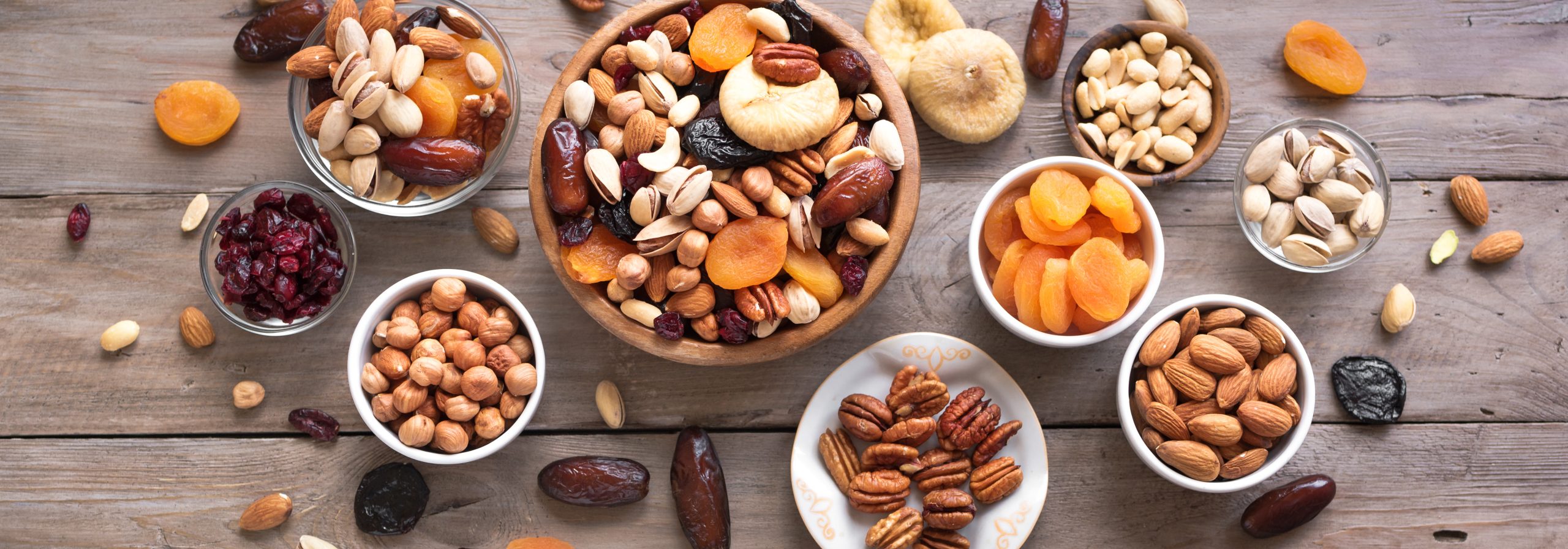 Cacao, cocoa, noten & gedroogd fruit